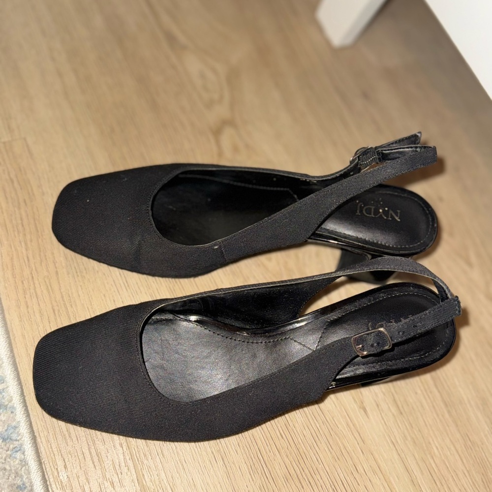 NYDJ Black Slingback Heels